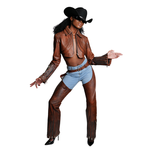 WESTERN LEATHER CHAP PANTS